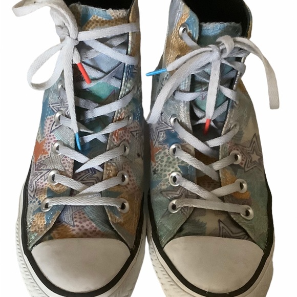 Converse Chuck Taylor all star mosaic design high top sneakers lace up size 7.5 - Picture 3 of 9